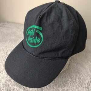 Vintage INTEL INSIDE Hat Snapback Adjustable Black Nylon Lightweight Computers